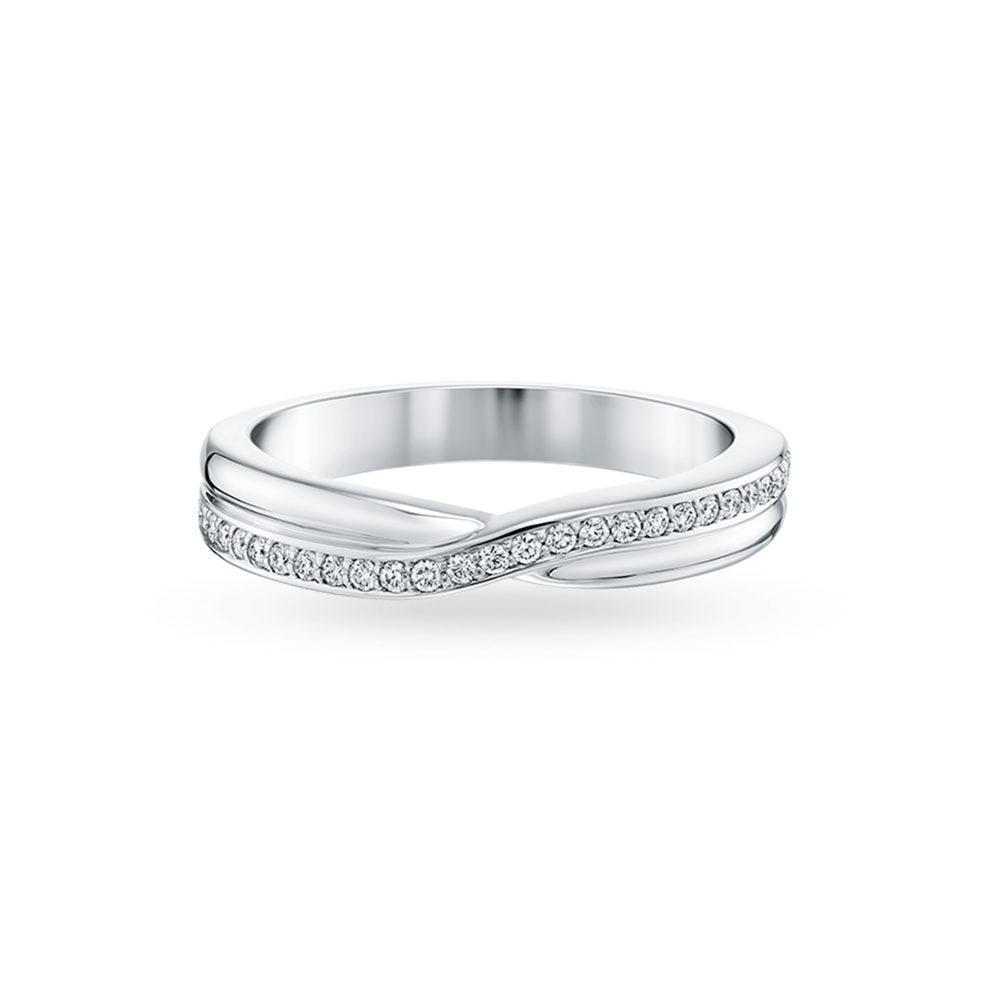 1 Row Micropavé Diamond Wedding Band, Product Image 1