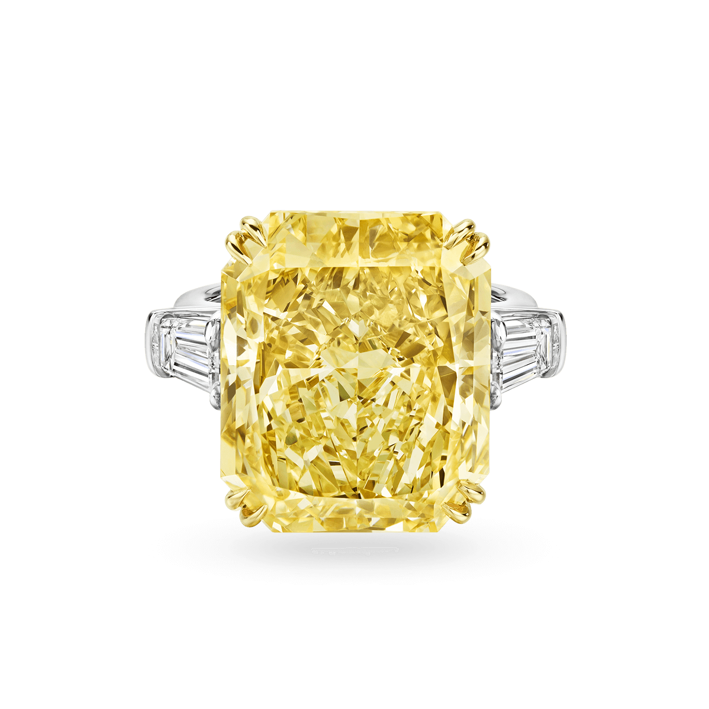 Classic Winston Cushion-Cut Yellow Diamond Ring