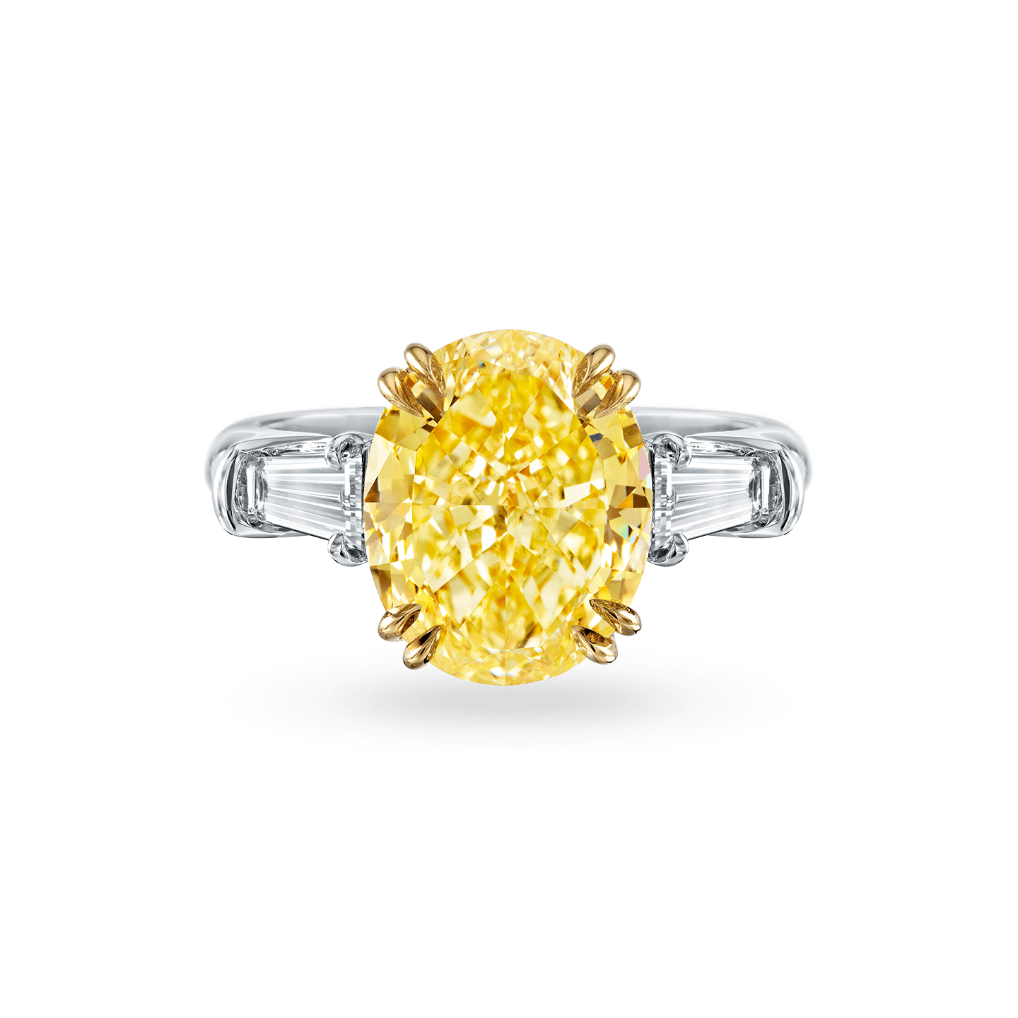 Classic Winston Oval-Shaped Yellow Diamond Ring, Product Image 1