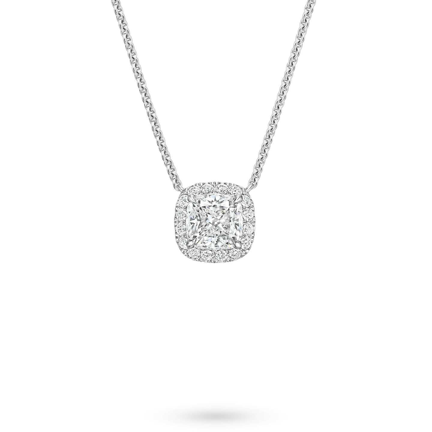 Cushion-Cut Diamond Micropavé Pendant, Product Image 1