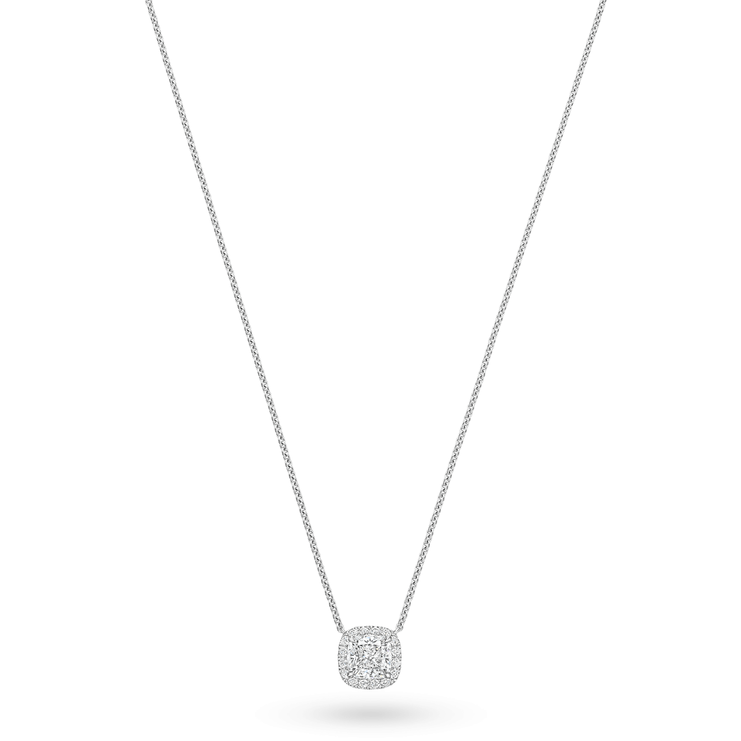 Cushion-Cut Diamond Micropavé Pendant, Product Image 2