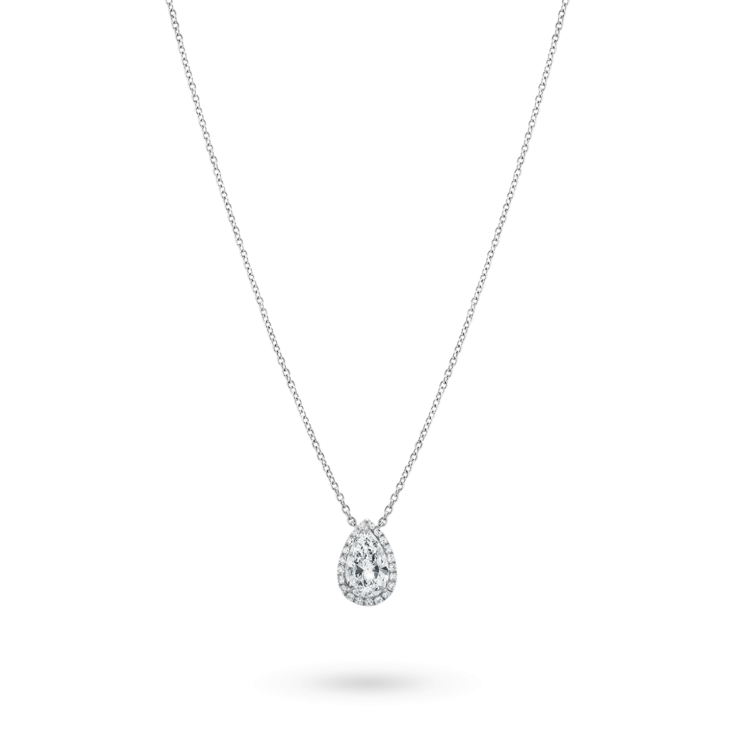 Pear-Shaped Diamond Micropavé Pendant, Product Image 2