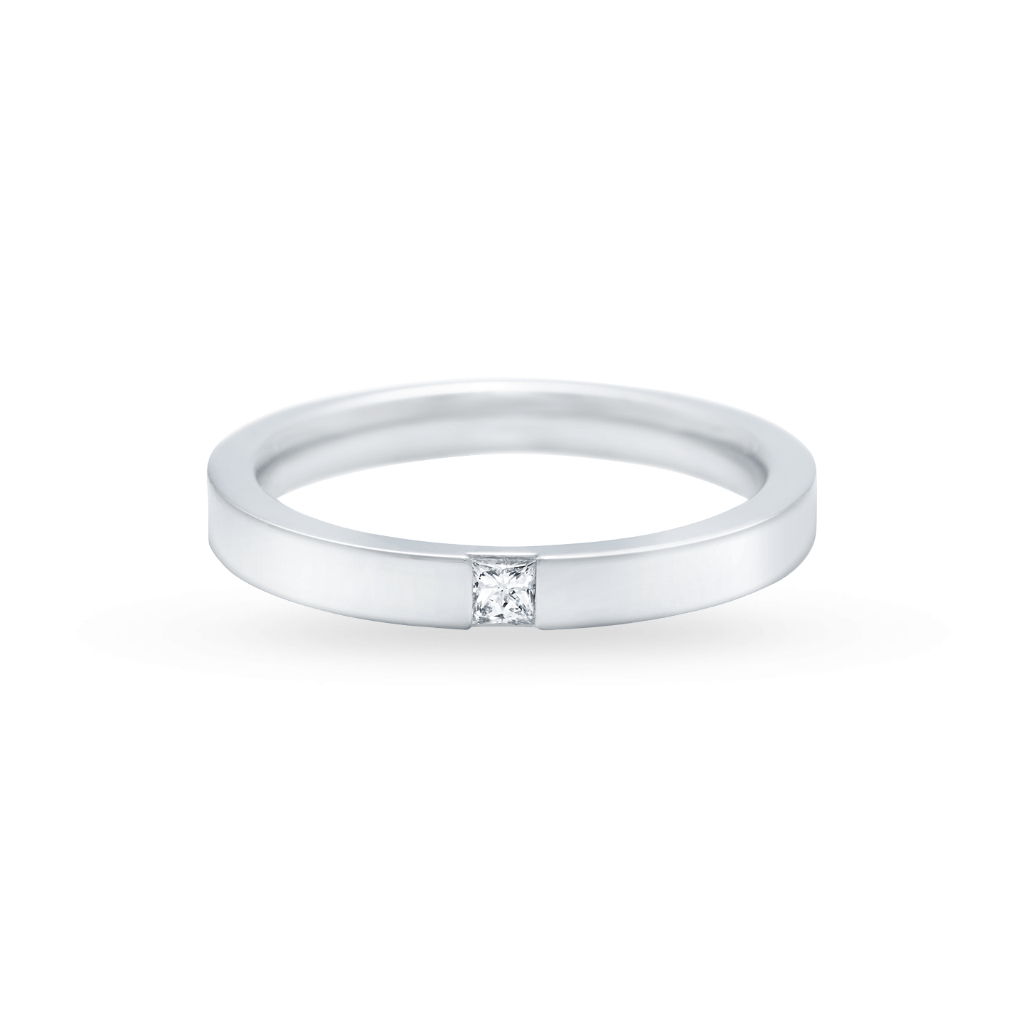 Princess-Cut Single Diamond Wedding Band, Product Image 2