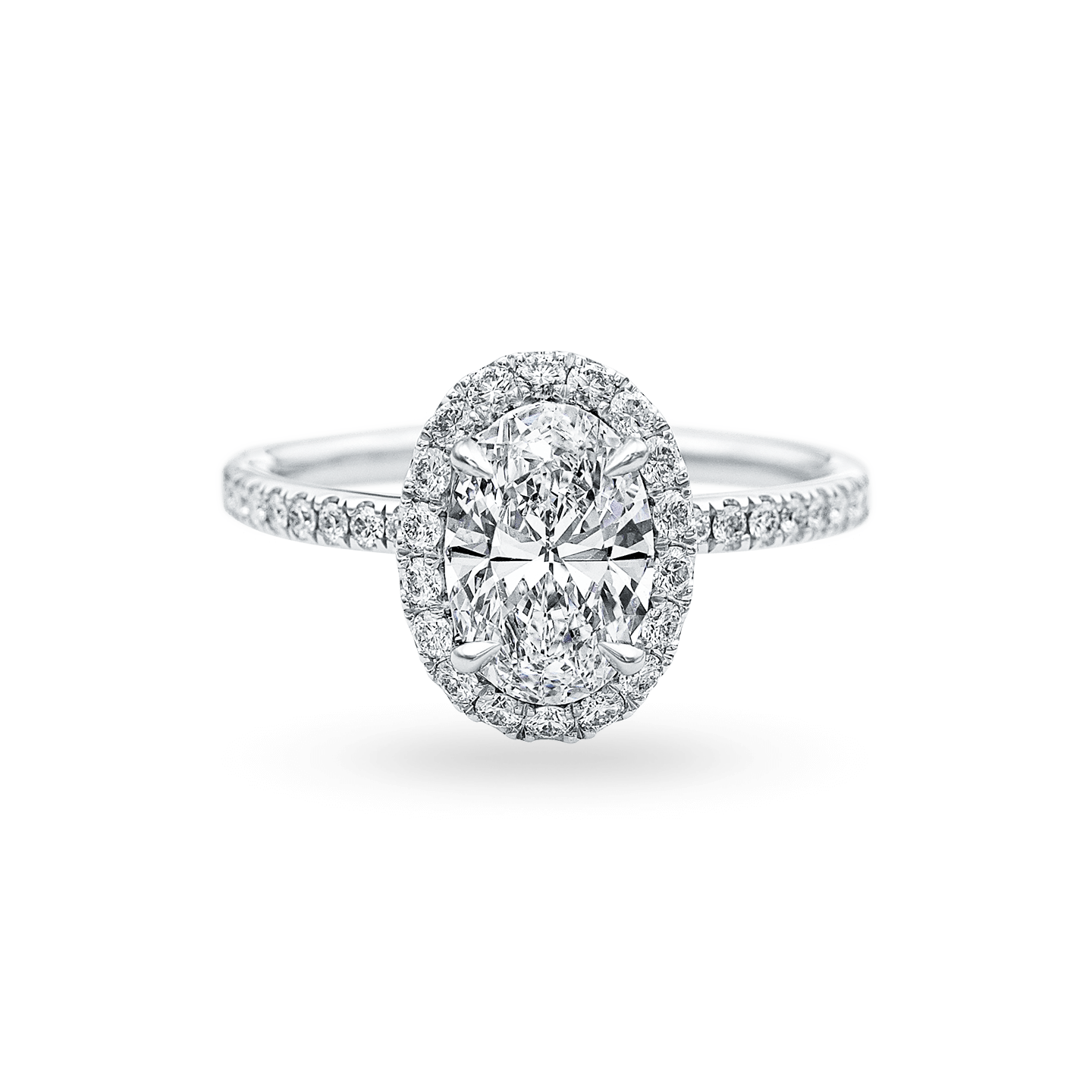 The One Oval-Shaped Diamond Micropavé Engagement Ring, Product Image 1