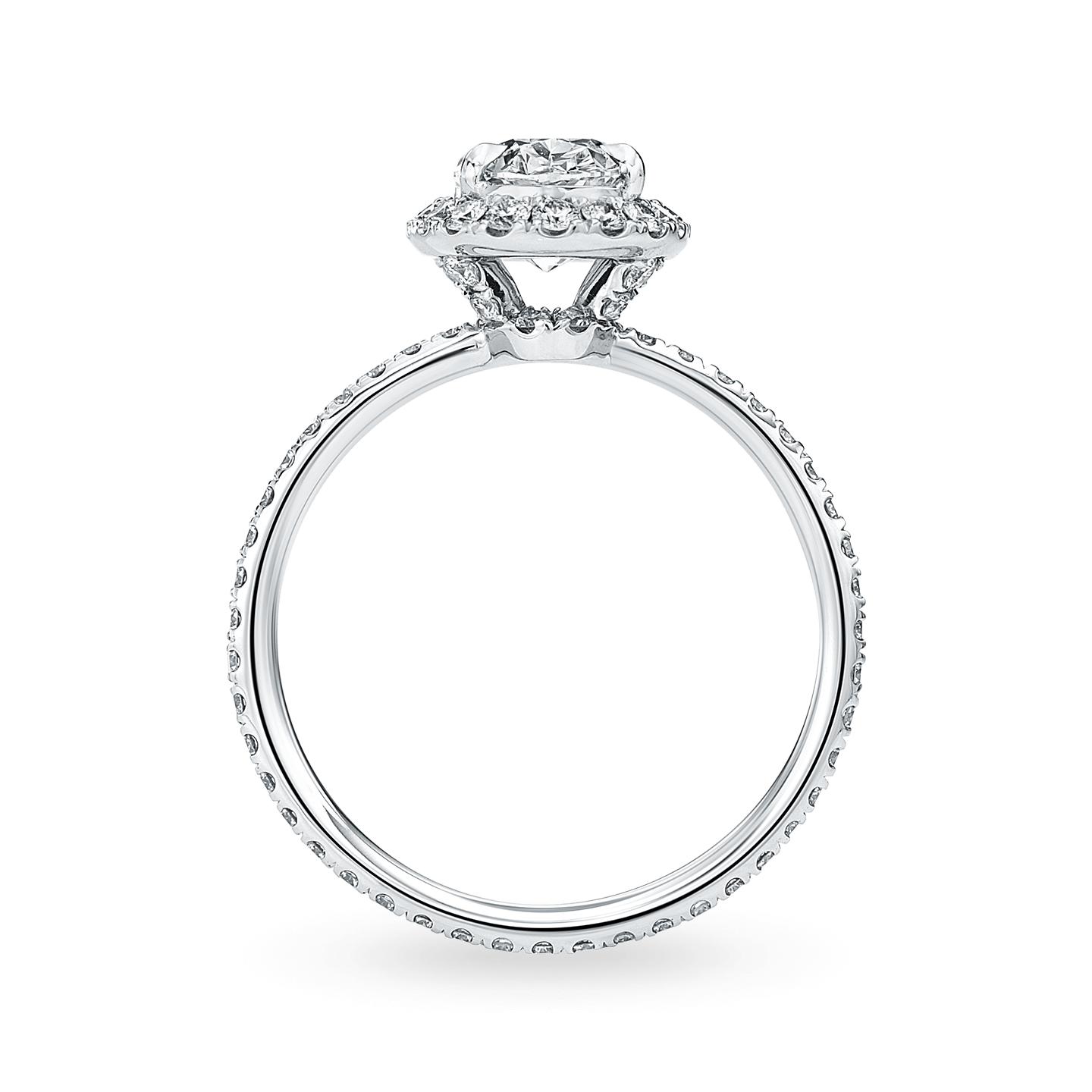 The One Oval-Shaped Diamond Micropavé Engagement Ring, Product Image 2