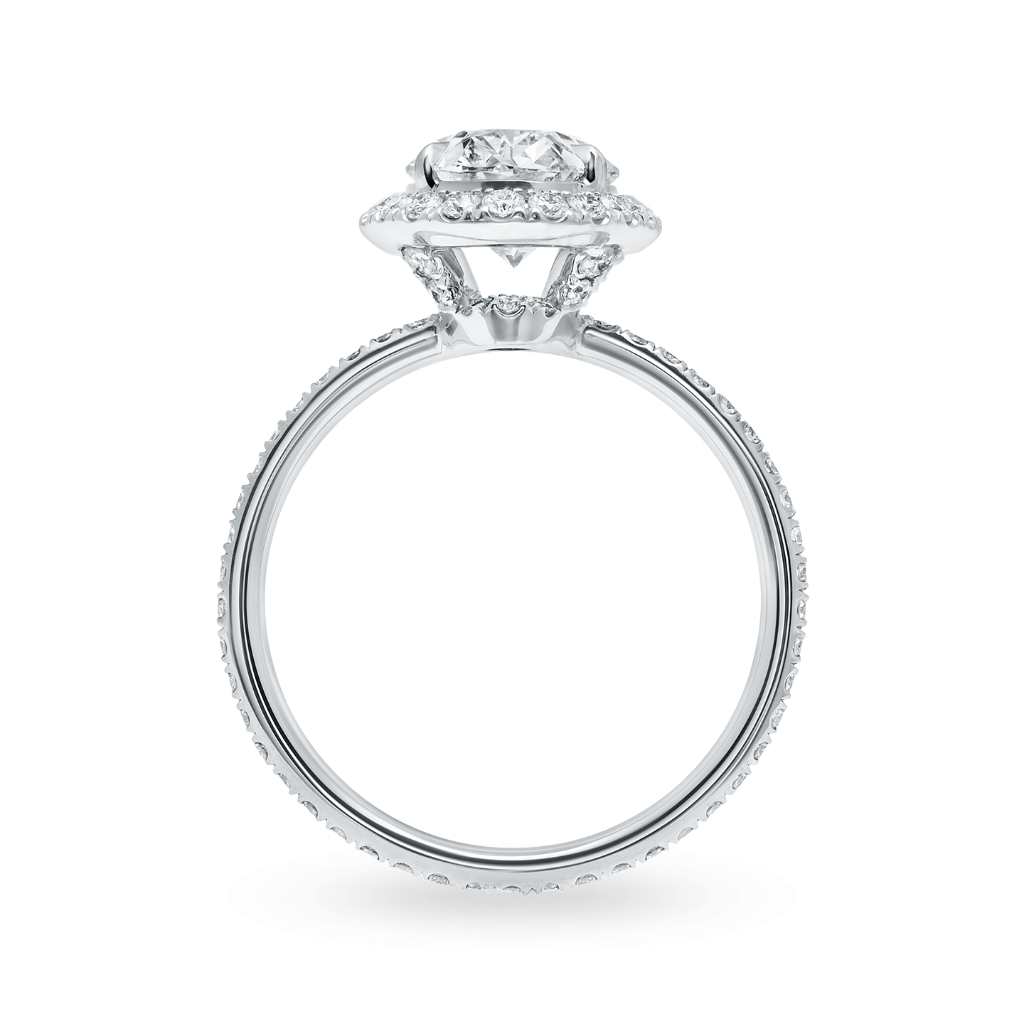 The One Oval-Shaped Diamond Micropavé Engagement Ring, Product Image 2