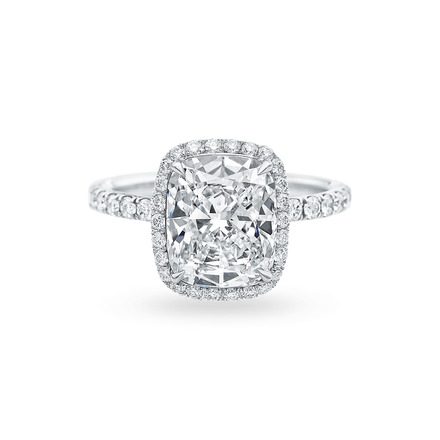 The One Cushion-Cut Diamond Micropave Engagement Ring, Product Image 1