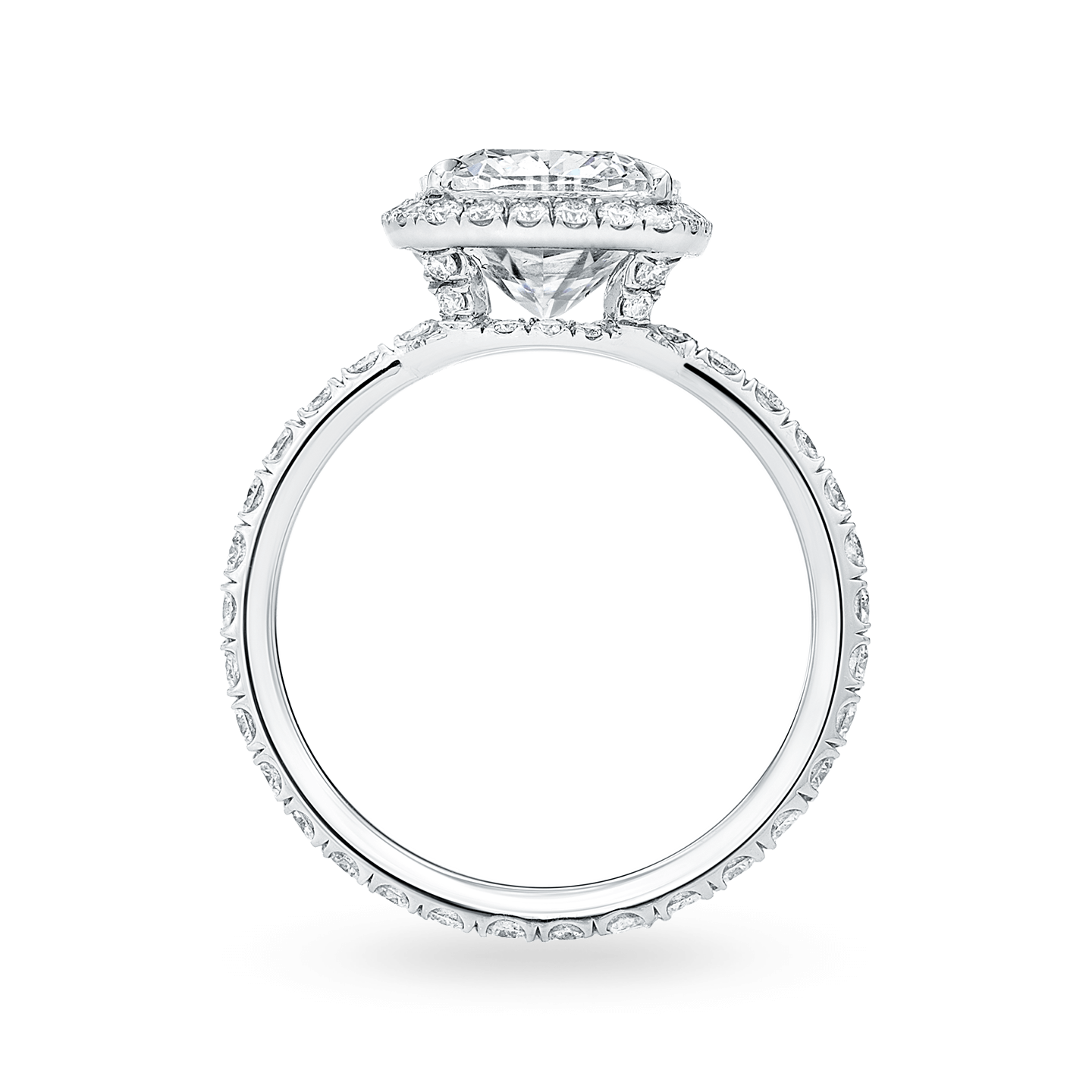 The One Cushion-Cut Diamond Micropave Engagement Ring, Product Image 2