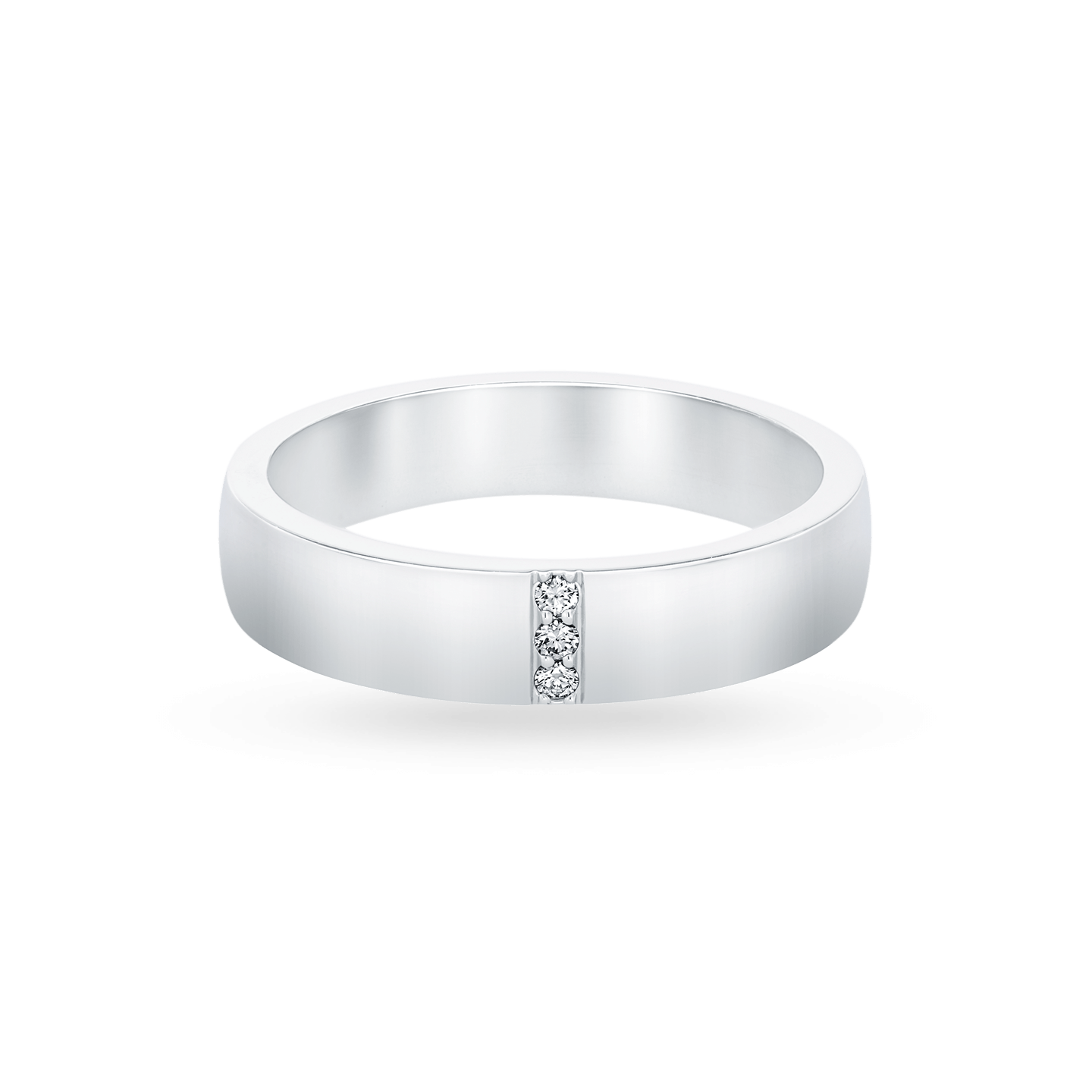 Vertical Diamond Row Wedding Band, Product Image 1