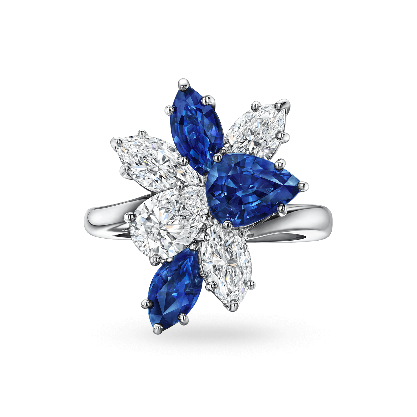 Winston Cluster Sapphire and Diamond Ring, Product Image 1